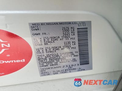 Zdjęcie 13 z 13 samochodu: 2023 NISSAN PATHFINDER SL VIN:5N1DR3CA4PC231923 - miniatura