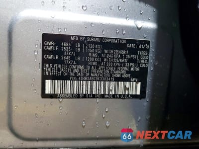 Zdjęcie 12 z 12 samochodu: 2019 SUBARU OUTBACK 2.5I VIN:4S4BSABC9K3303419 - miniatura