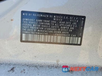 Zdjęcie 12 z 12 samochodu: 2019 VOLKSWAGEN JETTA S VIN:3VWN57BU1KM063749 - miniatura