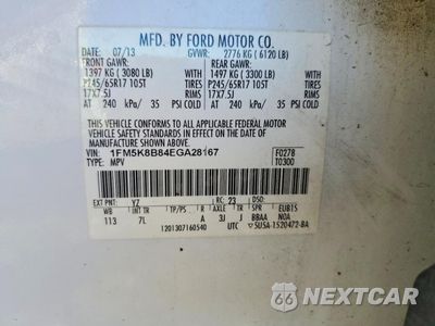 Zdjęcie 13 z 14 samochodu: 2014 FORD EXPLORER VIN:1FM5K8B84EGA28167 - miniatura