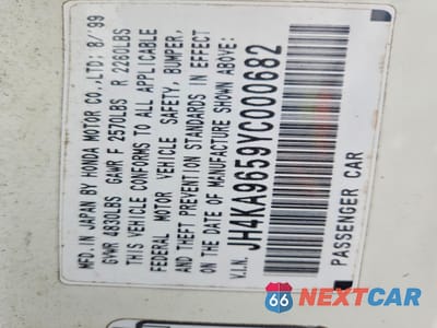 Zdjęcie 12 z 12 samochodu: 2000 ACURA 3.5RL VIN:JH4KA9659YC000682 - miniatura