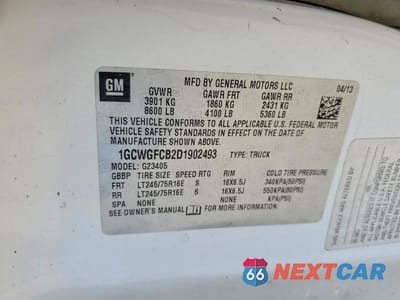 Zdjęcie 14 z 14 samochodu: 2013 CHEVROLET EXPRESS 2500 CARGO UTILITY / SERVICE VAN VIN:1GCWGFCB2D1902493 - miniatura