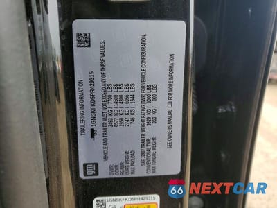 Zdjęcie 13 z 13 samochodu: 2023 CHEVROLET SUBURBAN K1500 PREMIER VIN:1GNSKFKD5PR429315 - miniatura