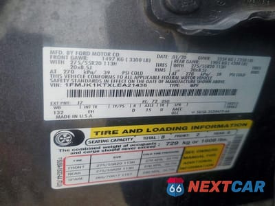 Zdjęcie 13 z 13 samochodu: 2020 FORD EXPEDITION MAX LIMITED VIN:1FMJK1KTXLEA21436 - miniatura