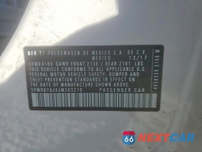 Zdjęcie 13 z 13 samochodu: 2018 VOLKSWAGEN JETTA SE VIN:3VWDB7AJ9JM263210 - miniatura