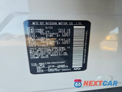 Zdjęcie 14 z 14 samochodu: 2022 INFINITI QX80 SENSORY VIN:JN8AZ2BE2N9292997 - miniatura