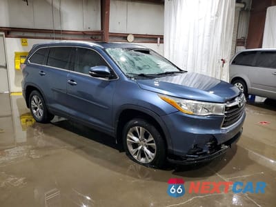 Czwarte zdjęcie samochodu z boku: 2014 TOYOTA HIGHLANDER XLE VIN:5TDJKRFH0ES057383 - miniatura