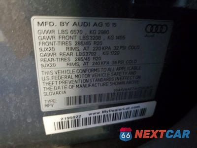 Zdjęcie 13 z 13 samochodu: 2017 AUDI Q7 PRESTIGE VIN:WA1VAAF74HD001633 - miniatura