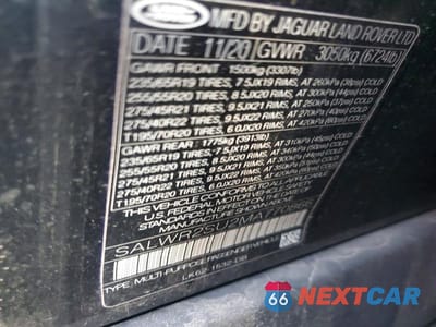 Zdjęcie 13 z 13 samochodu: 2021 LAND ROVER RANGE ROVER SPORT HSE SILVER EDITION VIN:SALWR2SU2MA770866 - miniatura