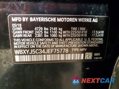 Zdjęcie 14 z 15 samochodu: 2018 BMW X2 XDRIVE28I VIN:WBXYJ5C34JEF75778 - miniatura