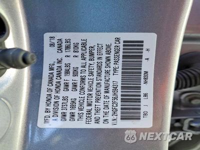 Zdjęcie 12 z 12 samochodu: 2018 HONDA CIVIC LX VIN:2HGFC2F56JH594317 - miniatura