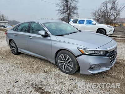 Czwarte zdjęcie samochodu z boku: 2021 HONDA ACCORD HYBRID VIN:1HGCV3F16MA013174 - miniatura