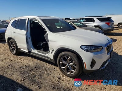 Czwarte zdjęcie samochodu z boku: 2022 BMW X3 XDRIVE30I VIN:WBX57DP00NN183492 - miniatura
