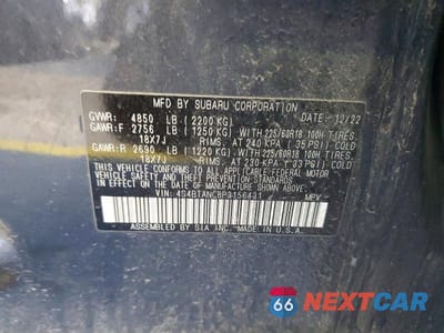 Zdjęcie 13 z 13 samochodu: 2023 SUBARU OUTBACK LIMITED VIN:4S4BTANC8P3156431 - miniatura