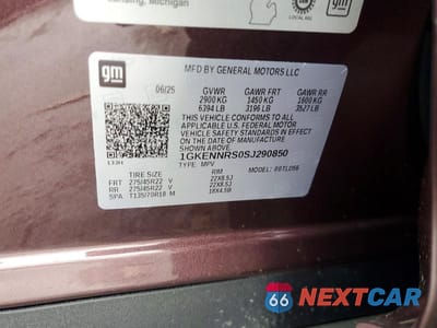Zdjęcie 13 z 13 samochodu: 2025 GMC ACADIA ELEVATION VIN:1GKENNRS0SJ290850 - miniatura