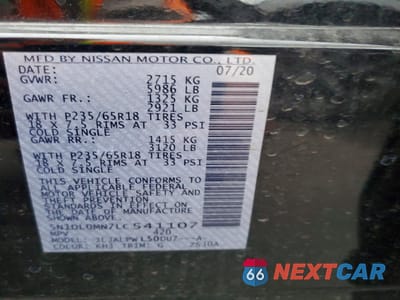 Zdjęcie 13 z 13 samochodu: 2020 INFINITI QX60 VIN:5N1DL0MN7LC541107 - miniatura