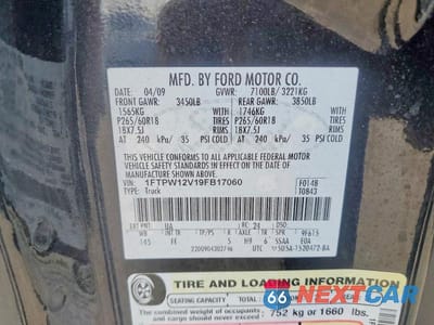 Zdjęcie 12 z 12 samochodu: 2009 FORD F150 SUPERCREW VIN:1FTPW12V19FB17060 - miniatura