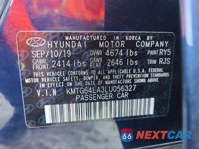Zdjęcie 12 z 12 samochodu: 2020 GENESIS G70 2.0T VIN:KMTG64LA3LU056327 - miniatura