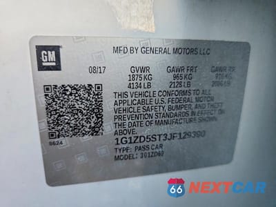Zdjęcie 12 z 12 samochodu: 2018 CHEVROLET MALIBU LT VIN:1G1ZD5ST3JF129390 - miniatura