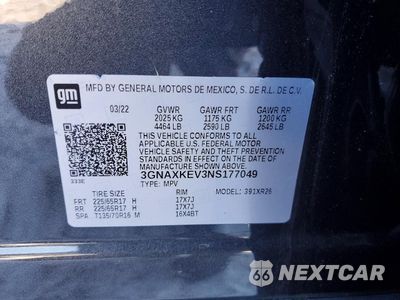 Zdjęcie 13 z 14 samochodu: 2022 CHEVROLET EQUINOX LT VIN:3GNAXKEV3NS177049 - miniatura