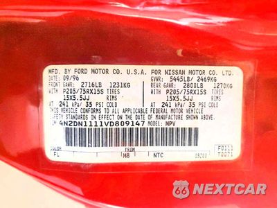 Zdjęcie 14 z 14 samochodu: 1997 NISSAN QUEST XE VIN:4N2DN1111VD809147 - miniatura