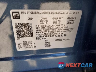 Zdjęcie 13 z 13 samochodu: 2024 CHEVROLET EQUINOX LS VIN:3GNAXHEG9RL363389 - miniatura
