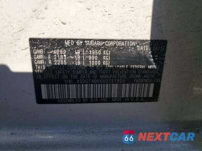 Zdjęcie 12 z 12 samochodu: 2017 SUBARU IMPREZA PREMIUM VIN:4S3GTAB66H3731829 - miniatura