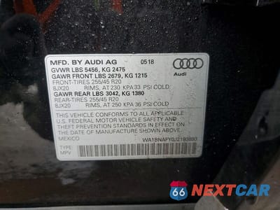 Zdjęcie 13 z 13 samochodu: 2018 AUDI Q5 PREMIUM PLUS VIN:WA1BNAFY0J2193893 - miniatura