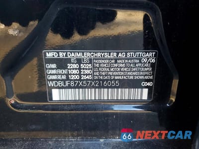Zdjęcie 12 z 12 samochodu: 2007 MERCEDES-BENZ E 350 4MATIC VIN:WDBUF87X57X216055 - miniatura