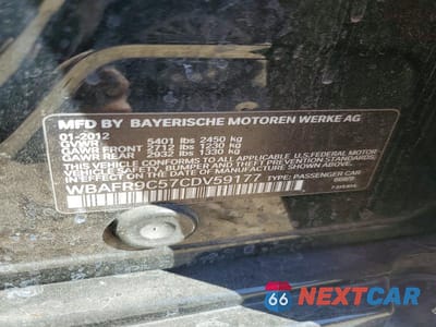 Zdjęcie 13 z 13 samochodu: 2012 BMW 550 I VIN:WBAFR9C57CDV59177 - miniatura