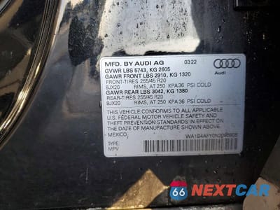 Zdjęcie 14 z 14 samochodu: 2022 AUDI SQ5 PREMIUM PLUS VIN:WA1B4AFY0N2095908 - miniatura