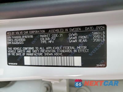 Zdjęcie 12 z 12 samochodu: 2024 VOLVO XC60 PLUS VIN:YV4H60DL2R1878118 - miniatura