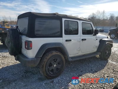 Trzecie zdjęcie samochodu z tyłu: 2018 JEEP WRANGLER UNLIMITED SPORT VIN:1C4HJXDN4JW215913 - miniatura