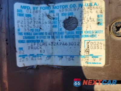 Zdjęcie 12 z 12 samochodu: 1989 FORD RANGER SUP VIN:1FTCR14T2KPA63012 - miniatura