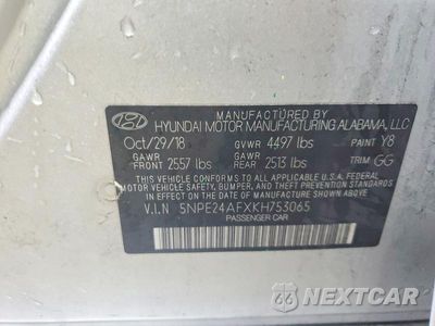 Zdjęcie 12 z 12 samochodu: 2019 HYUNDAI SONATA SE VIN:5NPE24AFXKH753065 - miniatura