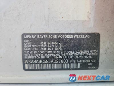 Zdjęcie 12 z 12 samochodu: 2018 BMW 320 I VIN:WBA8A9C58JAD27883 - miniatura