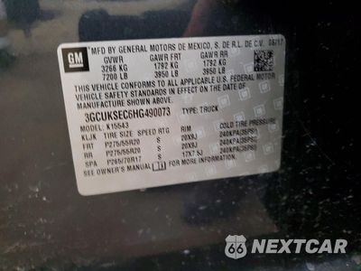 Zdjęcie 12 z 12 samochodu: 2017 CHEVROLET SILVERADO K1500 LTZ VIN:3GCUKSEC6HG490073 - miniatura