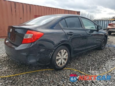 Trzecie zdjęcie samochodu z tyłu: 2012 HONDA CIVIC LX VIN:2HGFB2F50CH328183 - miniatura