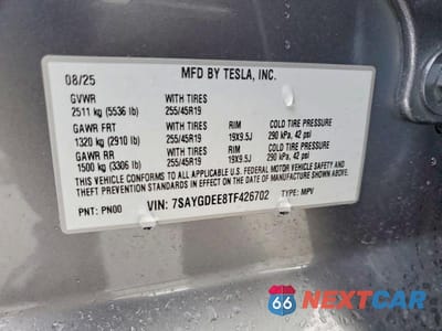 Zdjęcie 14 z 14 samochodu: 2026 TESLA MODEL Y VIN:7SAYGDEE8TF426702 - miniatura