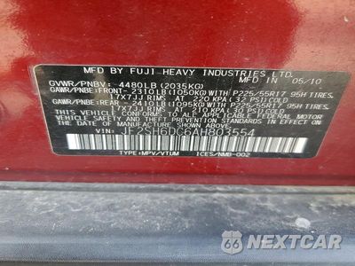 Zdjęcie 23 z 24 samochodu: 2010 SUBARU FORESTER 2.5X LIMITED VIN:JF2SH6DC6AH803554 - miniatura