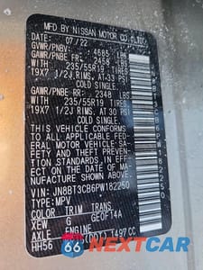Zdjęcie 14 z 14 samochodu: 2023 NISSAN ROGUE SL VIN:JN8BT3CB6PW182250 - miniatura