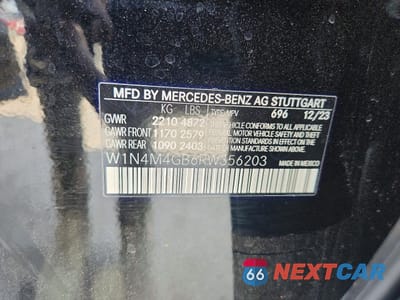 Zdjęcie 12 z 13 samochodu: 2024 MERCEDES-BENZ GLB 250 VIN:W1N4M4GB6RW356203 - miniatura