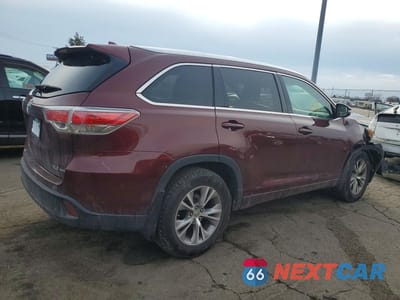 Trzecie zdjęcie samochodu z tyłu: 2015 TOYOTA HIGHLANDER XLE VIN:5TDJKRFH3FS169127 - miniatura