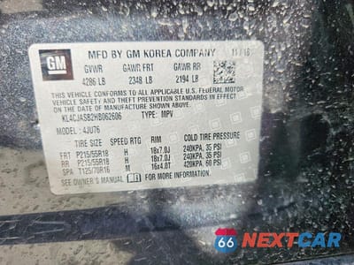 Zdjęcie 14 z 14 samochodu: 2017 BUICK ENCORE PREFERRED VIN:KL4CJASB2HB062606 - miniatura