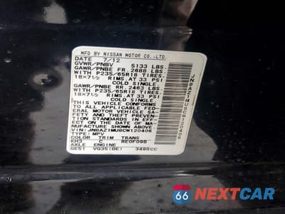 Zdjęcie 13 z 13 samochodu: 2012 NISSAN MURANO S VIN:JN8AZ1MU8CW120406 - miniatura
