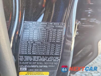 Zdjęcie 13 z 13 samochodu: 2020 JAGUAR E-PACE VIN:SADFK2FXXL1011210 - miniatura