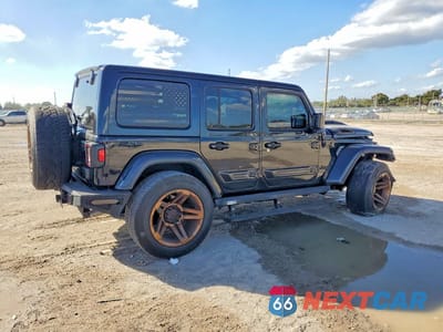 Trzecie zdjęcie samochodu z tyłu: 2023 JEEP WRANGLER SAHARA VIN:1C4HJXEG7PW600018 - miniatura