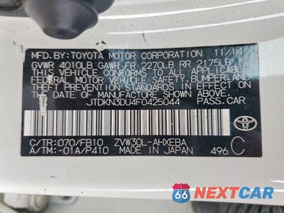 Zdjęcie 12 z 12 samochodu: 2015 TOYOTA PRIUS VIN:JTDKN3DU4F0425044 - miniatura
