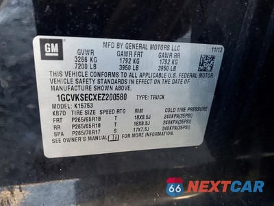 Zdjęcie 12 z 12 samochodu: 2014 CHEVROLET SILVERADO K1500 LTZ VIN:1GCVKSECXEZ200580 - miniatura