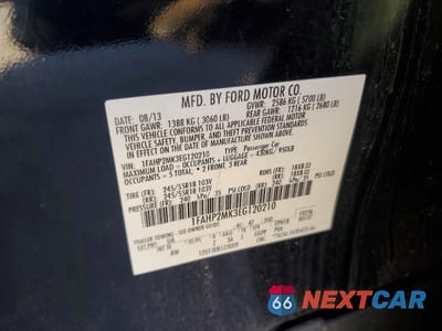 Zdjęcie 13 z 14 samochodu: 2014 FORD TAURUS POLICE INTERCEPTOR VIN:1FAHP2MK3EG120210 - miniatura